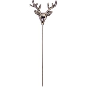 Knighthood Reindeer Stag Gun Metal Lapel Pin Brooch for Men Jewelry Christmas Winter Party Unisex Gifts Costume Decorations