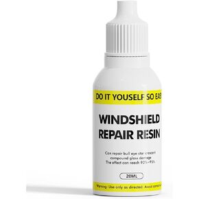 Windshield Repair Resin, Car Windshield Crack Repair Liquid, Automotive Glass Repair Fluid Quick Fix for Chips, Cracks, Star-Shaped Crack