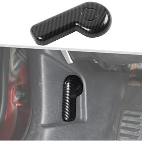 Jimen Fit for Ford Mustang 2015-2024, Engine Hood Switch Button Cover Trim (Carbon Fiber) in Kuwait