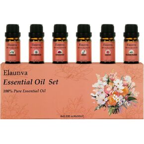 Essential Oils Set,4 Scents(Orange/Lemon/Grapefruit/Buddha's Hand Citrus),for Aromatherapy and Home Fragrance,Aroma Therapy Oil,Gift for Friends/Family (0.33Fl Oz*4, Fruit Set)