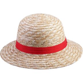 Straw Hat Cosplay Accessory Anime Sun Beach Hats for Halloween Party Travel Performance Costume Straw