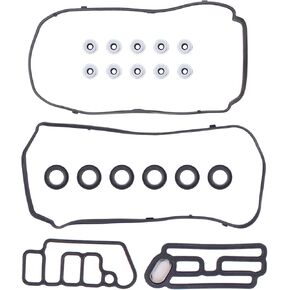 MOTOKU Engine Head Valve Cover Gasket Spark Plug Tube Seals Bolt Grommets and VETC Solenoid Gasket Kit for Honda Accord Pilot Ridgeline for Acura TL MDX RDX RL
