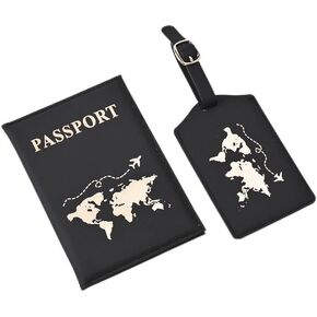 Cute Passport Cover For Women/Men,Women Passport Horder Luggage Tag Set,Passport and Vaccine Card Holder,PU Leather Travel Essentials Passport Cover Case (Pink)