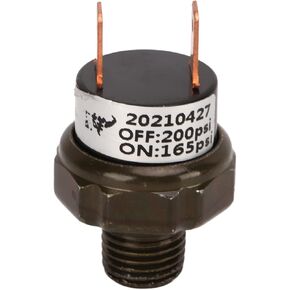 KIMISS Air Compressor Pressure Switch, Air Compressor Pressure Control Switch Valve Stainless Steel Car Replacement Part for Train Horns (165-200PSI)