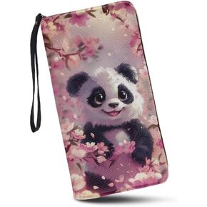 Women Sunflower Wallets Sea Turtle Design Zipper Purse Multiple Card Slots Clutch Wristlet