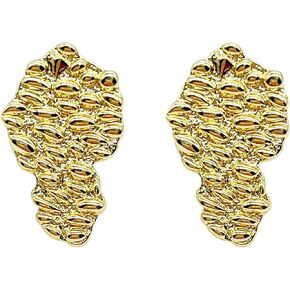Gold Nugget Stud Pierced In Copper Gold Nugget Earrings for Men in Saudi Arabia