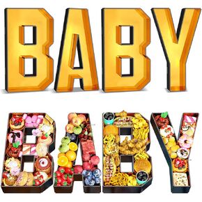Paready Fillable Cardboard Letters ONE, 13.78'' Tray Charcuterie Board Letters ONE, White Letter Trays for Food Candy Cupcake Container Box for Boys Girls 1st Birthday Baby Shower Party Decoration in Kuwait