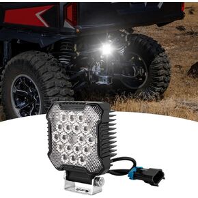 Wsays 4 Inch 18LED 36W Backup Reverse Back-up Light Plug & Play Connector Compatible with Polaris Ranger XP 1000/Crew 2018-2024