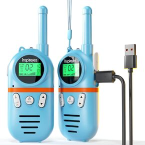 Walkie Talkies for Kids Rechargeable, 48 Hrs Working Time 3 Miles Range 22 Channels 2 Way Radio, Birthday Gifts for Boys Girls,Family Games Outdoor Hiking Camping,3-12 Years Old Toys 3 Pack