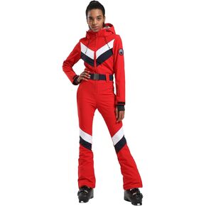 GSOU SNOW Ski Suit Women One Piece Jumpsuit Snowsuit Adult Slim Winter Waterproof Windproof Outdoor Sports Warm