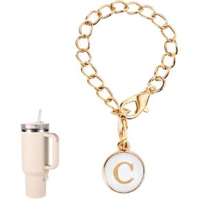 SAVITA Letter Charm Accessories for Stanley Cup, Letter Charm Accessories Personalized Name ID Letter Handle Charm Letter Charm for Stanley Tumblers