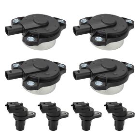 4pcs Camshaft Position Sensor Camshaft Adjuster Magnet Solenoid Kit Compatible with Mercedes-Benz C230 C250 C280 C300 C350 CLK350 CLK550 CLS550 E280 E300 Replacement for 2720510077 2720510177