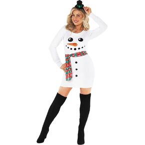 Morph Snowman Costume Adult Women Christmas Character Costumes Womens Christmas Costume Snowman Costume Women Christmas Dress
