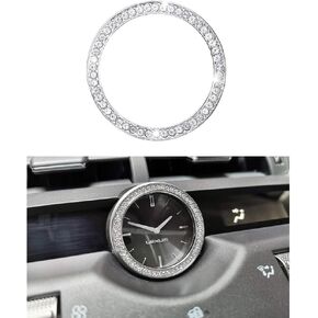 1797 Compatible Clock for Lexus Accessories Bling Parts NX NX200 NX300 F Sport AWD FWD Time Cap Covers Decal Interior Decoration Women Men Crystal Stylish Cute Silver