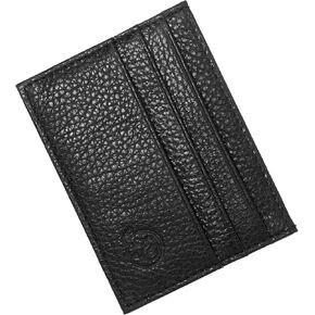Credit Card Holder Wallet, Blocking Slim Credit Card Cases Holder Premium Leather Minimalist Front Pocket Wallets for Men, Women with 6 Card Slots and 1 Pockets for Men Women (Black)