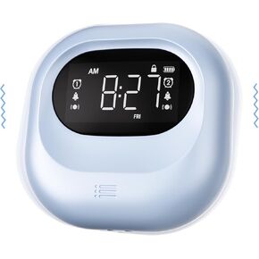Vibrating Alarm Clock for Heavy Sleepers, Rechargeable Battery Operated Bed Shaker Under Pillow, Vibration Adjustable, Wireless,Dual Alarms,Backlight Travel Portable Digital Clock for Hearing-impaired