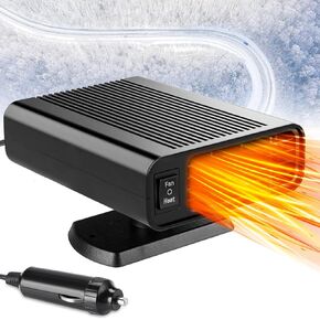 Portable Car Heater,2025 New Upgrade Car Heaters for Vehicle, 12V Car Heater That Plugs Into Cigarette Lighter, 150W Fast Heating Car Defroster Windshield Heater for Car, SUV, Trucks (Black)