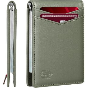 Zitahli Wallet for Men-6 Slots ID Window-Mens Wallets-Slim Wallet Classic Spring Money Clip RFID Blocking-Gift for Men in Kuwait