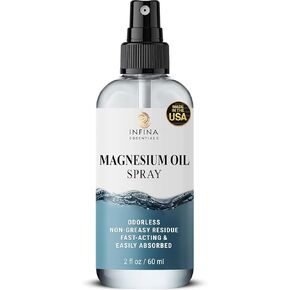 Pure Magnesium Oil Spray - Odorless, Non-Greasy, Fast-Acting & Easily Absorbed Topical Magnesium Spray for Feet, Body & Skin Care | Magnesium Body Spray for Relaxation - 4 fl oz, Made in USA