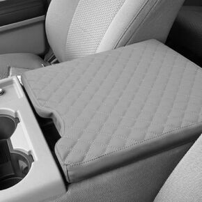DEYTOP Center Console Cover for Ford F150 2015-2024 Accessories WITH 40/20/40 Jump Seat ONLY Console Armrest Cover for Ford F250 F350 F450 F550 2017-2024 Accessories Anti-scratch Leather Armret (Gray)