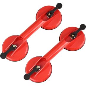 Olympia Tools Glass Suction Cups Heavy Duty Plastic Vacuum Plate Handle Glass Holder Hooks to Lift Large Glass/Tile Suction Cup Lifter/Moving Glass/Pad for Lifting/Dent Puller (2 Pack)