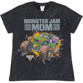Monster Jam Vintage Wash Matching Family T-Shirt Toddler to Adult Grave Digger