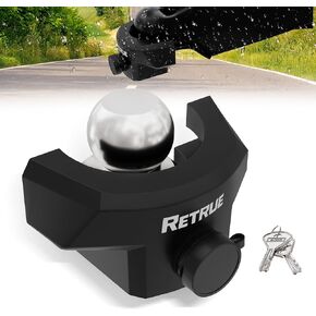Heavy Duty Trailer Lock for 2 5/16" Ball Coupler with Flange, Anti-Theft and Top Tier Security, Gray