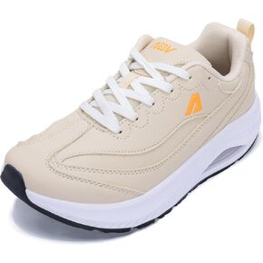 QAUPPE Women's Wide Toe Box Shoes Arch Support Walking Shoes Orthotic Plantar Fasciitis Shoes Air Tennis Sneakers