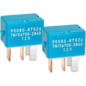 90080-87026 90987-02027 12VDC 4PIN AC Relay (Pack of 2) - Compatible with Toyota Prius, Lexus, and Scion - Multi-Use Relay for A/C, Starters, Headlights, and More