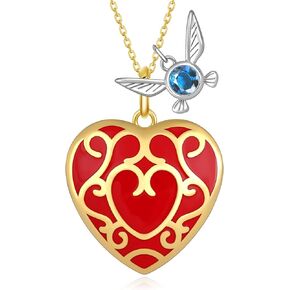Zelda Heart Container Necklace Sterling Silver Legend of Zelda Necklace Zelda Cosplay Gifts for Women Men