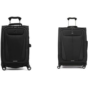 Travelpro Maxlite 5-Softside Expandable Spinner Wheel Luggage, Black, 2-Piece Set (21/21)