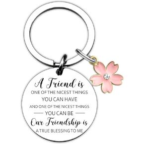Friendship Gifts For Women Friends Female Bff Bestie Gifts Best Friend Keychain Gifts For True Friends Unique Friend Teen Girl Birthday Christmas Galentines Gifts Flower Key Chain Accessories Jewelry