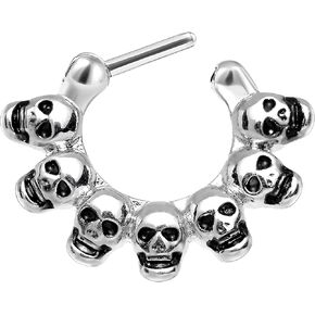 MATIGA Surgical Steel 16 gauge septum clicker Piercing Jewelry Nose Tragus Labret Lip Earring Eyebrow Cartilage Lobe More Choices