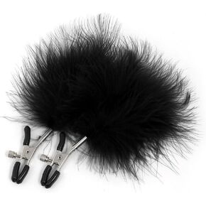 Fluffy Body Clamps Adjustable Pressure Body Clips Stainless Steel Body Ring Downy Nipple Clamps Non Piercing Body Jewelry
