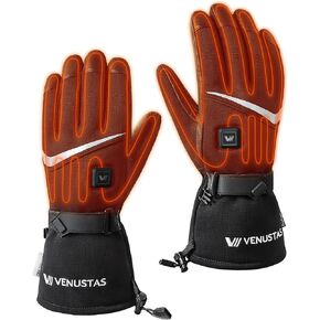 Venustas Heated Gloves for Men & Women, Rechargeable Electric Gloves for Arthritis, Winter Heated Motorcycle Ski Work Gloves