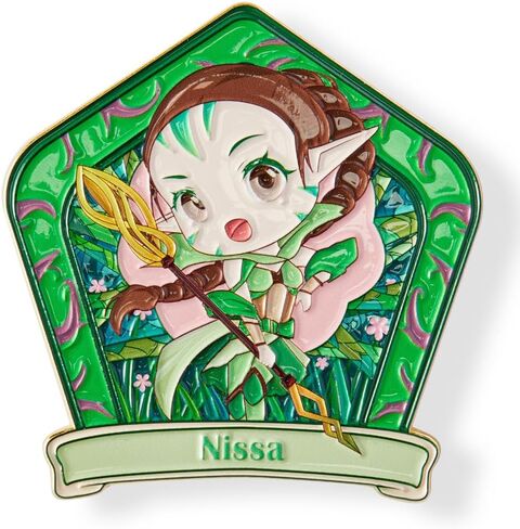 MTG Elf Planeswalker Nissa Revane Game Cartoon Pin Badge Card Board Game Brooch Men's Accessories in Saudi Arabia