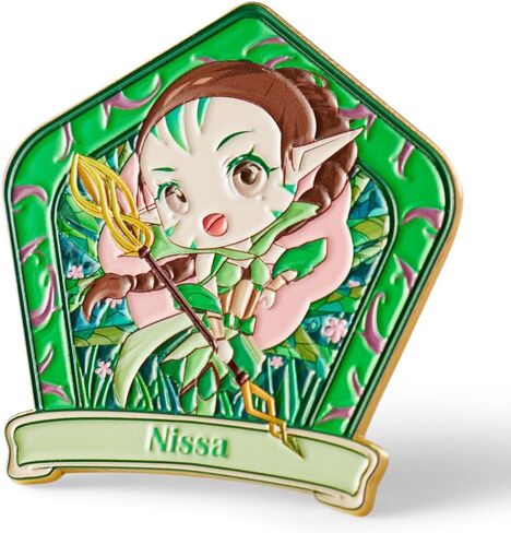 MTG Elf Planeswalker Nissa Revane Game Cartoon Pin Badge Card Board Game Brooch Men's Accessories in Saudi Arabia