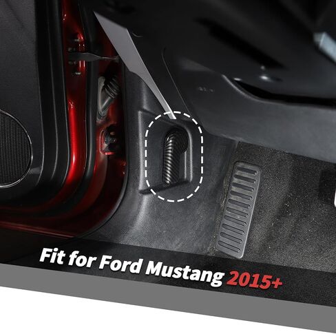 Jimen مناسب لسيارة Ford Mustang 2015-2024، غطاء زر تبديل غطاء المحرك (ألياف الكربون) in Saudi Arabia