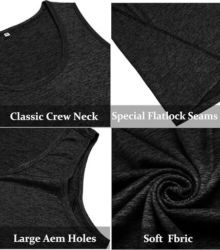 Babioboa Men's 2 Pack Workout Tank Tops Gym Athletic Sleeveless T-Shirts Fitness Bodybuilding Muscle Shirts in Saudi Arabia