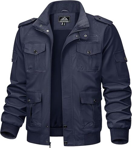 TACVASEN Men's Jackets Military Jackets Cargo Jackets Working Jackets with Multi Pockets in Saudi Arabia