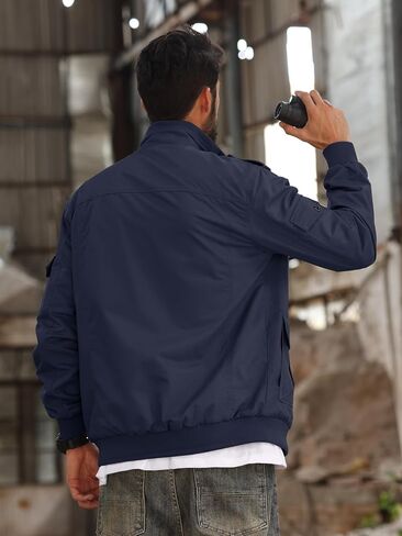 TACVASEN Men's Jackets Military Jackets Cargo Jackets Working Jackets with Multi Pockets in Saudi Arabia