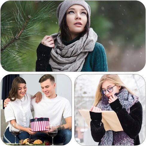 2 Pairs Black Grunge Gloves Fairy Crochet Fingerless Gloves Winter Soft Knit Thumb Hole Hand Arm Warmers Ripped Gloves Knitted Wrist Warmer Mittens for Women Unisex Typing Driving Supplies in Saudi Arabia