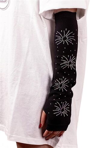 Long Arm Warmers Y2k Fingerless Warm Gloves with Thumb Hole in Saudi Arabia