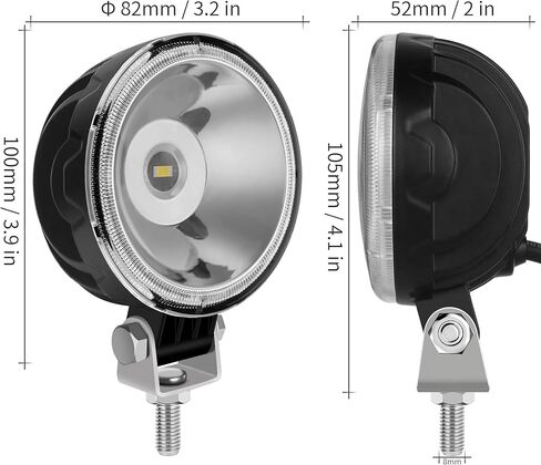 2 قطعة 3 بوصة LED القرون ضوء العمل المستديرة 6000K الأبيض ضوء الفيضانات لأضواء القيادة على الطرق الوعرة الجانب ضوء خلفي احتياطية ضوء لشاحنة جرار دراجة نارية قارب ATV UTV 12 فولت 24 فولت in Saudi Arabia