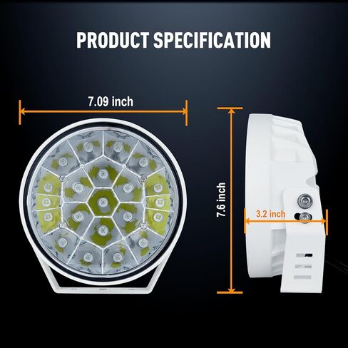 BIGLION.X 2 قطعة 7 بوصة أضواء قارب بيضاء 210 وات 32000 لومن فائقة السطوع على الطرق الوعرة أضواء القيادة سقف ضوء بار ضوء بحري للشاحنات والقوارب البحرية in Kuwait