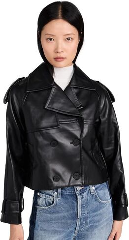 4th & Reckless Women's Dayna Cropped Trench Coat in Kuwait