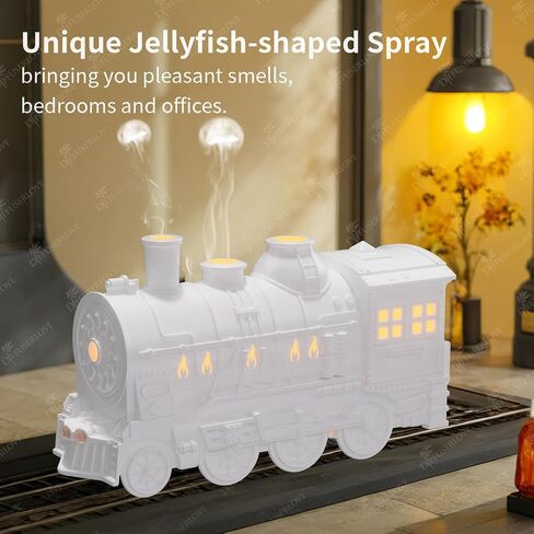 Diffuserlove Essential Oil Diffuser 300ML Train Cool Mist Humidifier Quiet Aromatherapy Diffuser with Night Light for Bedroom Desk in Kuwait