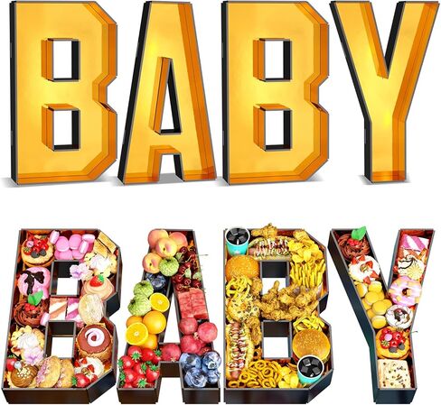 Paready Fillable Cardboard Letters ONE, 13.78'' Tray Charcuterie Board Letters ONE, White Letter Trays for Food Candy Cupcake Container Box for Boys Girls 1st Birthday Baby Shower Party Decoration in Kuwait