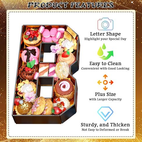 Paready Fillable Cardboard Letters ONE, 13.78'' Tray Charcuterie Board Letters ONE, White Letter Trays for Food Candy Cupcake Container Box for Boys Girls 1st Birthday Baby Shower Party Decoration in Kuwait