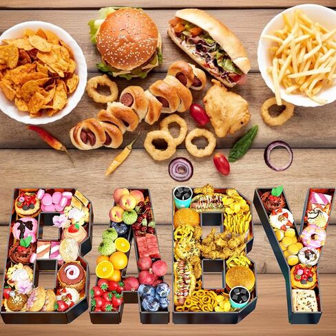 Paready Fillable Cardboard Letters ONE, 13.78'' Tray Charcuterie Board Letters ONE, White Letter Trays for Food Candy Cupcake Container Box for Boys Girls 1st Birthday Baby Shower Party Decoration in Kuwait